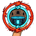 Twin wyrms circling the portal orb